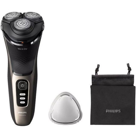 Philips Series 3000 Περιστρεφόμενη Ξυριστική Μηχανή Προσώπου Επαναφορτιζόμενη