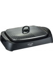 Adler AD-6610 Επιτραπέζια Ηλεκτρική Ψησταριά Σχάρας και Λείας Πλάκας 3000W με Καπάκι και Ρυθμιζόμενο Θερμοστάτη 40x30εκ.