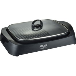 Adler AD-6610 Επιτραπέζια Ηλεκτρική Ψησταριά Σχάρας και Λείας Πλάκας 3000W με Καπάκι και Ρυθμιζόμενο Θερμοστάτη 40x30εκ.