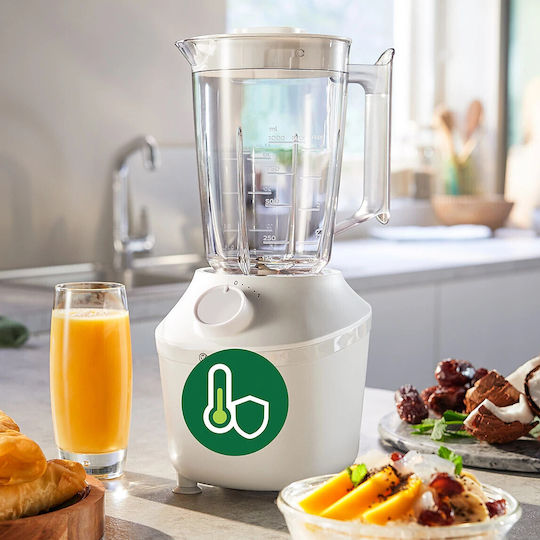 Philips 3000 Series Επιτραπέζιο Μπλέντερ για Smoothies με Πλαστική Κανάτα 1.9 lt 450W Λευκό
