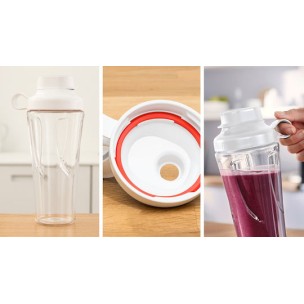 Bosch Serie 2 Personal Μπλέντερ με Κανάτα Tritan 600 ml 450W Ασημί