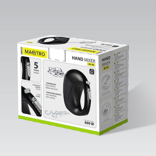 Maestro Μίξερ Χειρός 100W Μαύρο