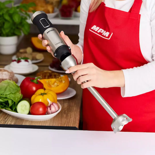 MPM Ραβδομπλέντερ με Ανοξείδωτη Ράβδο 1500W Μαύρο
