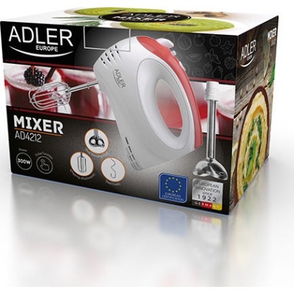 Adler AD-4212 Μίξερ Χειρός 300W Κόκκινο