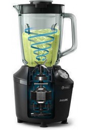 Philips 3000 Series Μπλέντερ με Γυάλινη Κανάτα 1.25 lt 600W Μαύρο