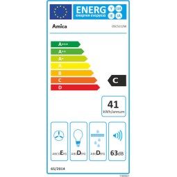 Amica OSC5112W Ελεύθερος Απορροφητήρας 50cm Λευκός