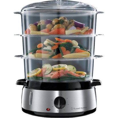 Russell Hobbs Cook At Home Ατμομάγειρας με 3 Επίπεδα Μαγειρέματος 9lt
