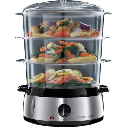 Russell Hobbs Cook At Home Ατμομάγειρας με 3 Επίπεδα Μαγειρέματος 9lt