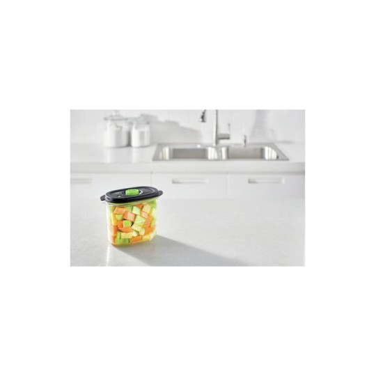 FoodSaver Βάζο Γενικής Χρήσης με Καπάκι Γυάλινο Μαύρο 1800ml