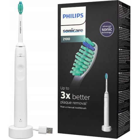 Philips Sonicare 2100 Ηλεκτρική Οδοντόβουρτσα με Χρονομετρητή Λευκή