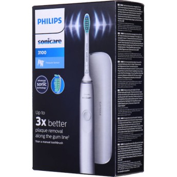 Philips Sonicare 3100 Ηλεκτρική Οδοντόβουρτσα με Χρονομετρητή και Αισθητήρα Πίεσης White