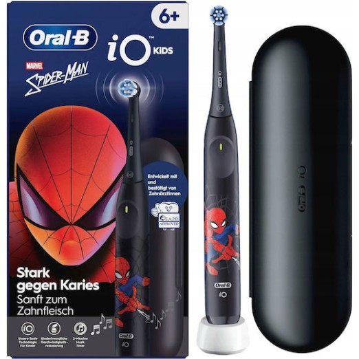 Oral-B iO Kids Παιδική Ηλεκτρική Οδοντόβουρτσα με Χρονόμετρο για 6+ Χρονών Spiderman με Θήκη Ταξιδίου