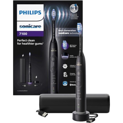 Philips Sonicare 7100 Ηλεκτρική Οδοντόβουρτσα με Αισθητήρα Πίεσης Μαύρη