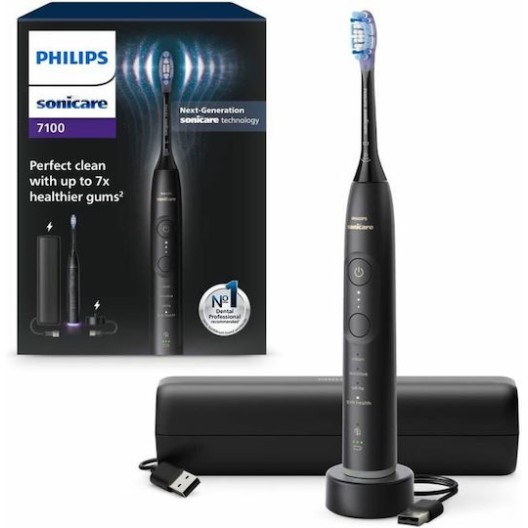Philips Sonicare 7100 Ηλεκτρική Οδοντόβουρτσα με Αισθητήρα Πίεσης Μαύρη