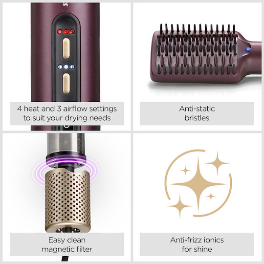 Babyliss Air Power Smooth Ηλεκτρική Βούρτσα με Αέρα για Ίσιωμα και Μπούκλες 900W