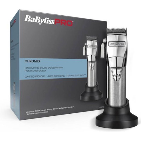 Babyliss Pro Επαγγελματική Επαναφορτιζόμενη Κουρευτική Μηχανή Ασημί FX8700E