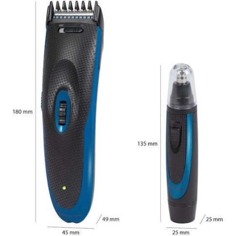 ProfiCare Επαναφορτιζόμενη Κουρευτική Μηχανή Black/Blue 330520