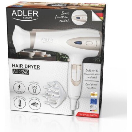 Adler Ionic Πιστολάκι Μαλλιών με Φυσούνα 2200W