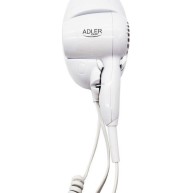 Adler AD-2252 Σεσουάρ Ξενοδοχείου Λευκό 1.6kW με Σπειροειδές Καλώδιο έως 160εκ.