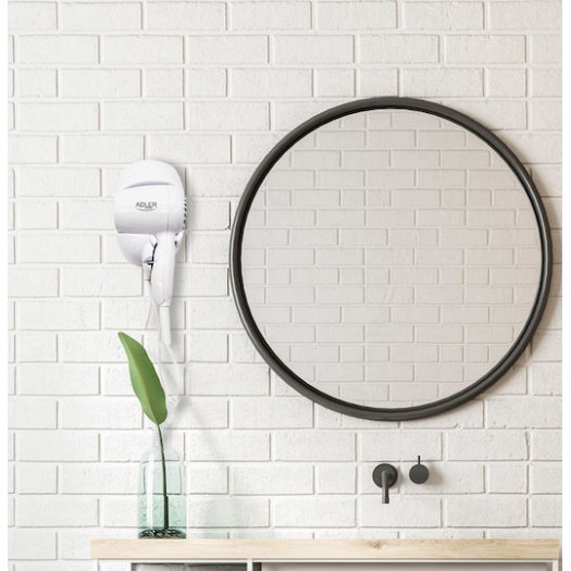 Adler AD-2252 Σεσουάρ Ξενοδοχείου Λευκό 1.6kW με Σπειροειδές Καλώδιο έως 160εκ.