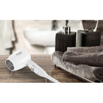 Adler AD-2252 Σεσουάρ Ξενοδοχείου Λευκό 1.6kW με Σπειροειδές Καλώδιο έως 160εκ.