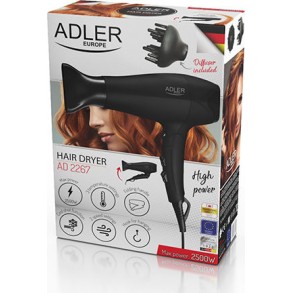 Adler Πιστολάκι Μαλλιών Ταξιδίου με Φυσούνα 2500W AD 2267