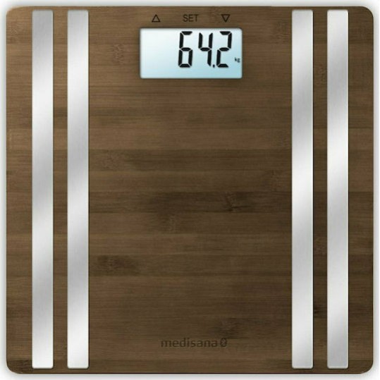 Medisana BS 552 Bamboo Smart Ζυγαριά 150kg με Λιπομετρητή & Bluetooth Καφέ