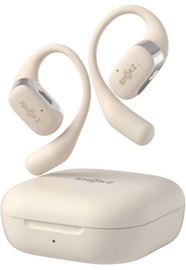 Aftershokz Openfit Open Ear Bluetooth Handsfree Ακουστικά με Αντοχή στον Ιδρώτα και Θήκη Φόρτισης Λευκά