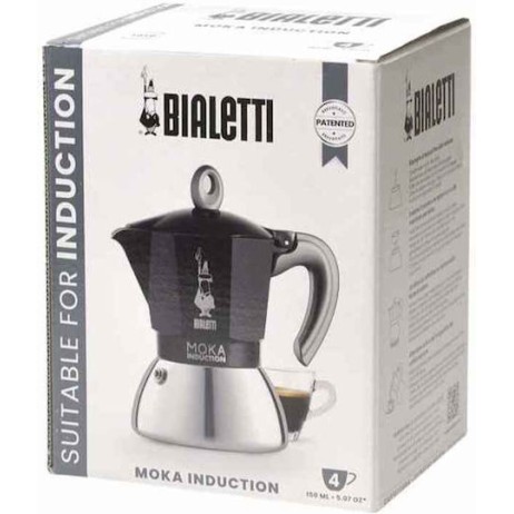 Bialetti Moka Induction Moka Μπρίκι Espresso 4cups Μαύρο