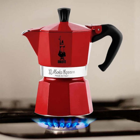 Bialetti Μπρίκι Espresso 1cups Κόκκινο