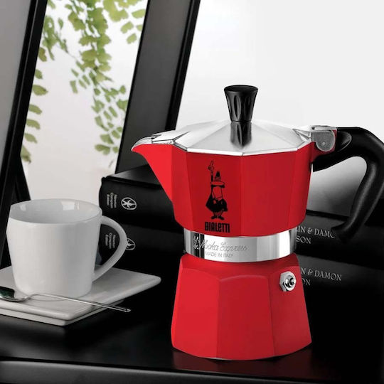 Bialetti Μπρίκι Espresso 1cups Κόκκινο