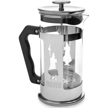 Bialetti Preziosa Καφετιέρα Γαλλικού Χειρός Ανοξείδωτη Ασημί 1lt