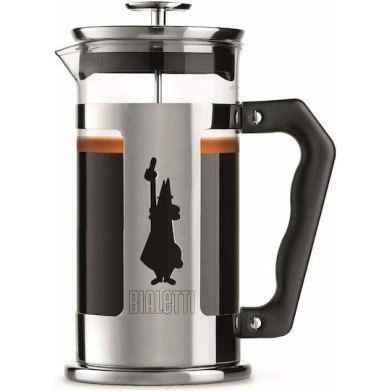 Bialetti Preziosa Καφετιέρα Γαλλικού Χειρός Ανοξείδωτη Ασημί 1lt