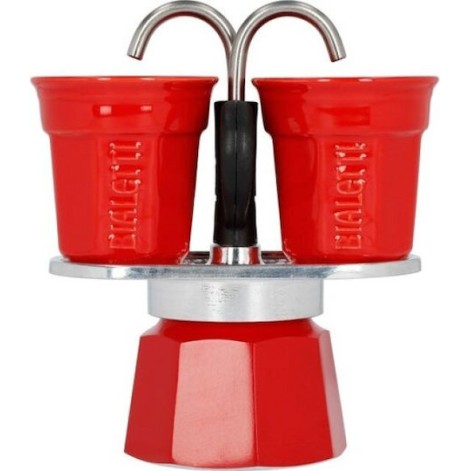Bialetti Mini Express Μπρίκι Espresso 2cups Κόκκινο