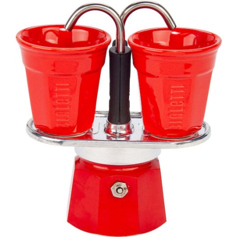 Bialetti Mini Express Μπρίκι Espresso 2cups Κόκκινο