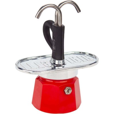 Bialetti Mini Express Μπρίκι Espresso 2cups Κόκκινο