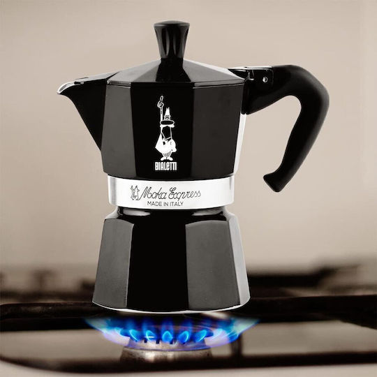 Bialetti Moka Express Μπρίκι Espresso 1cups Μαύρο