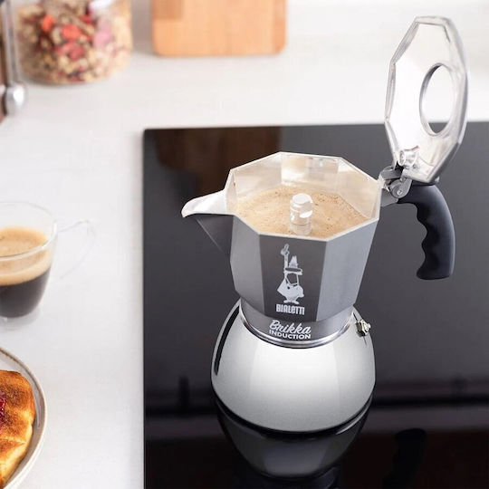 Bialetti Μπρίκι Espresso 4cups Γκρι