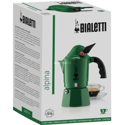 Bialetti Break Alpina Μπρίκι Espresso 3cups Πράσινο