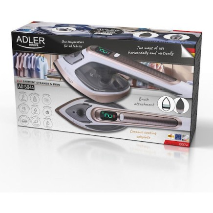 Adler Σίδερο Ατμού 1800W με Κεραμική Πλάκα και Συνεχόμενη Παροχή Ατμού 25gr/min