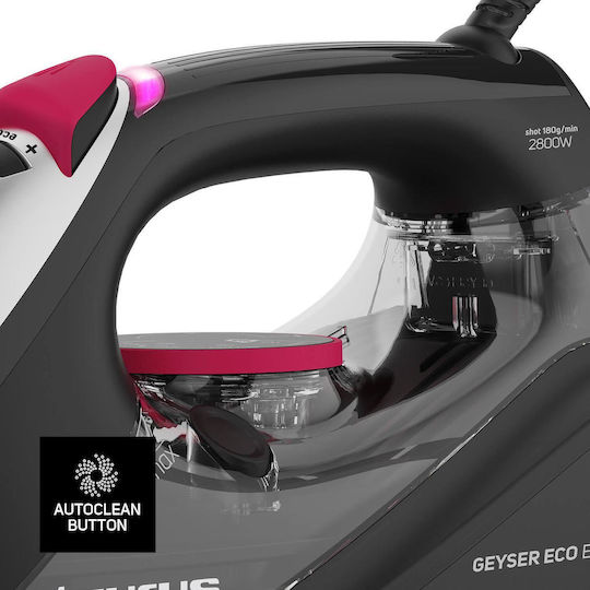 Taurus Geyser Eco Easy 2800 Σίδερο Ατμού 2800W με Κεραμική Πλάκα και Συνεχόμενη Παροχή Ατμού 40gr/min
