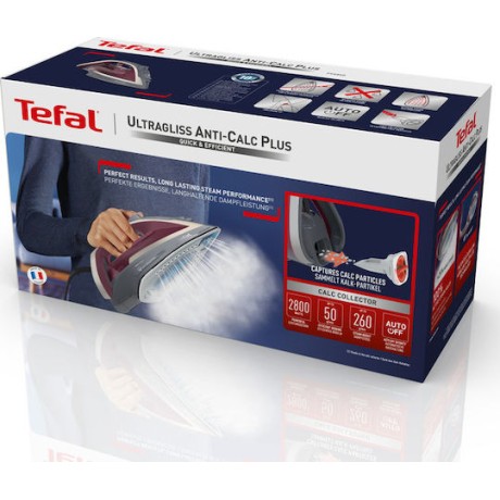 Tefal Ultragliss Anti Calc Plus Σίδερο Ατμού 2800W με Συνεχόμενη Παροχή Ατμού 50gr/min