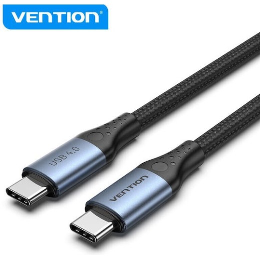 Vention Braided USB 4 Cable USB-C male - USB-C 240W PD Γκρι 1m TAVHF