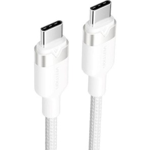 Vention Braided USB 2.0 Cable USB-C male - USB-C 60W PD Λευκό 1m