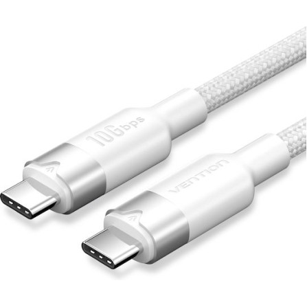 Vention It Cable Usb-c 3.2 Gen2 M-m 1.0m Braided Aluminum White Trgwf