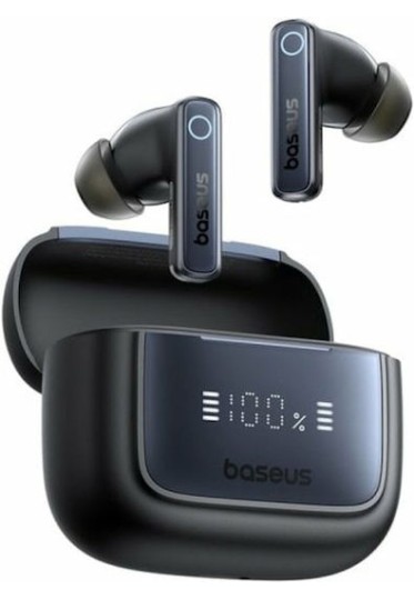 Baseus Bowie 35 In-ear Bluetooth Handsfree Ακουστικά με Αντοχή στον Ιδρώτα και Θήκη Φόρτισης Μαύρα