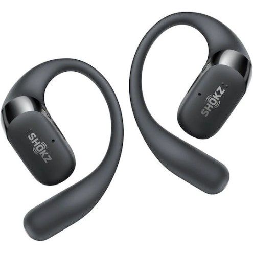 Shokz OpenFit 2+ Open Ear Bluetooth Handsfree Ακουστικά με Αντοχή στον Ιδρώτα και Θήκη Φόρτισης Μαύρα