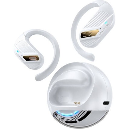 Vention OpenBeat O12 Open Ear Bluetooth Handsfree Ακουστικά με Αντοχή στον Ιδρώτα και Θήκη Φόρτισης Λευκά