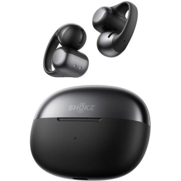 Shokz OpenDots ONE Open Ear Bluetooth Handsfree Ακουστικά με Αντοχή στον Ιδρώτα και Θήκη Φόρτισης Μαύρα