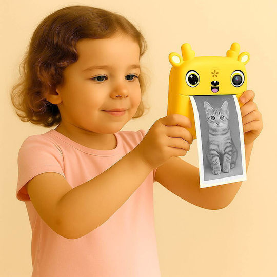 Media-Tech Snapi Παιδική Φωτογραφική Μηχανή 8MP με Θερμική Εκτύπωση Κίτρινη